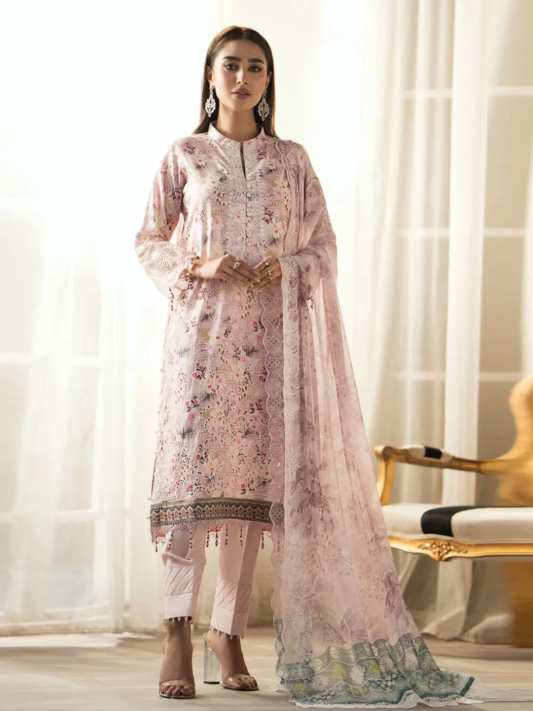 Embroidered Cambric Chikankari