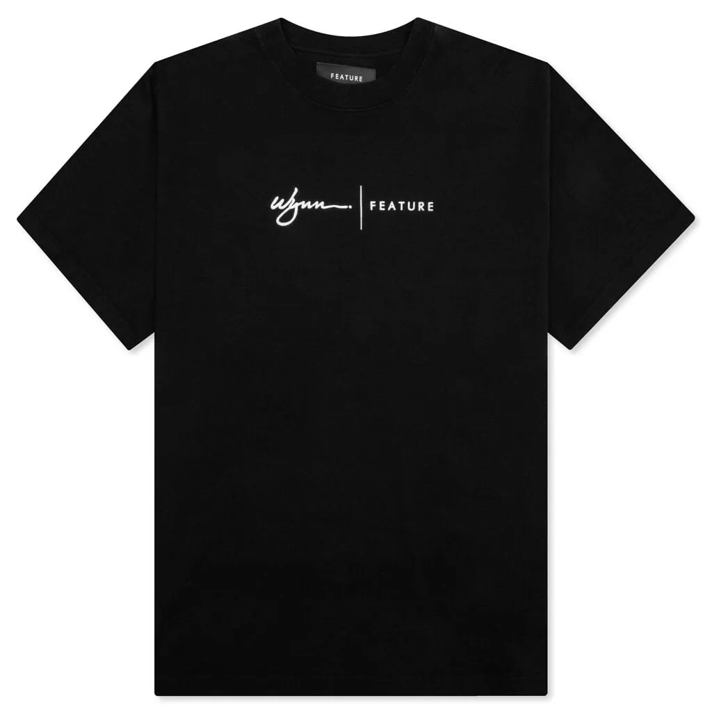 Feature x Wynn Logo Lock Up Tee - Black