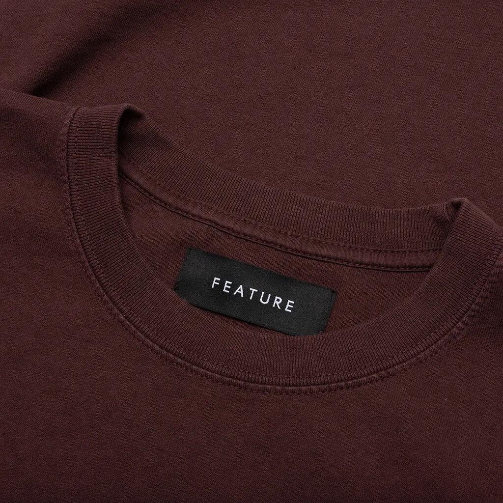 Feature x Wynn Logo Lock Up Tee - Huckleberry