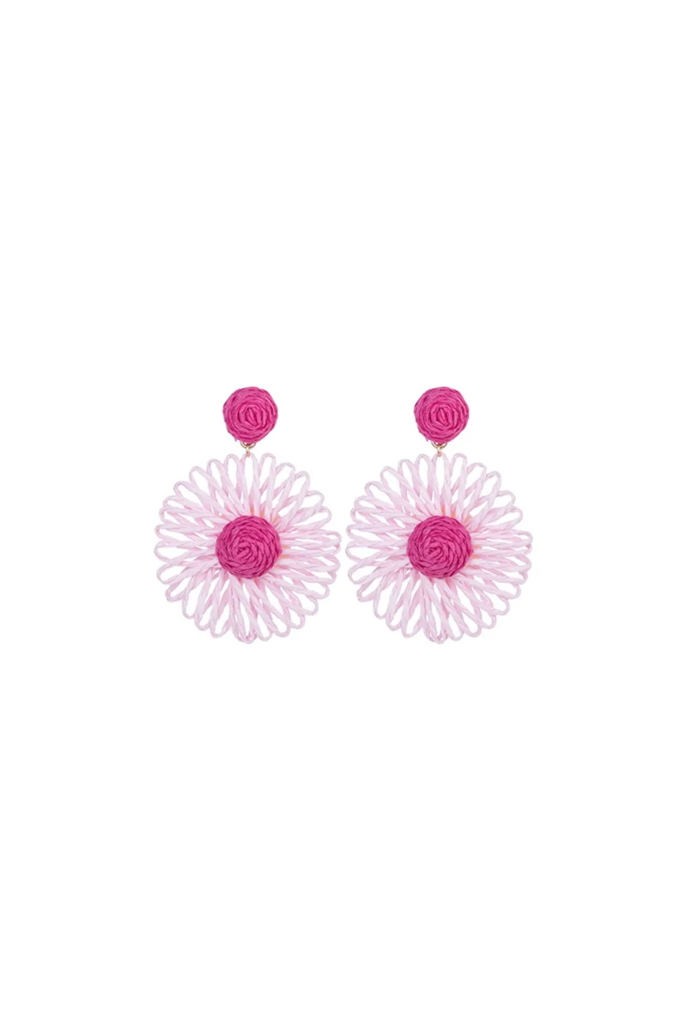 FIESTA EARRING LOOP DAISY PINK