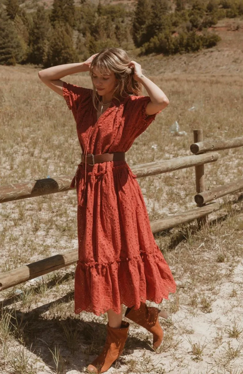 Free and Flowy Tiered Eyelet Dress