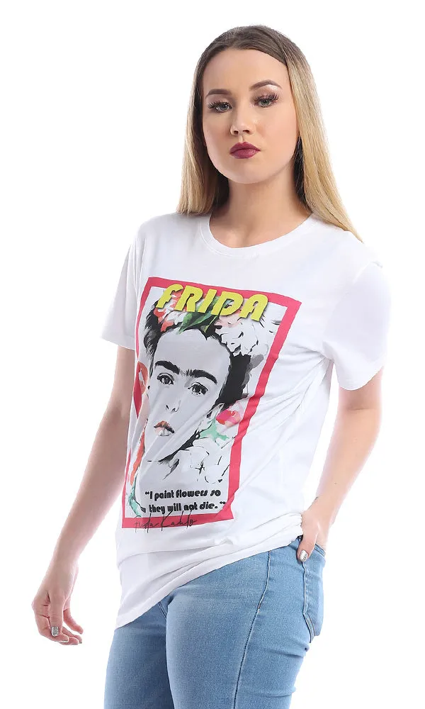 Frida Kahlo - Digital Graphics Basic T-shirt White