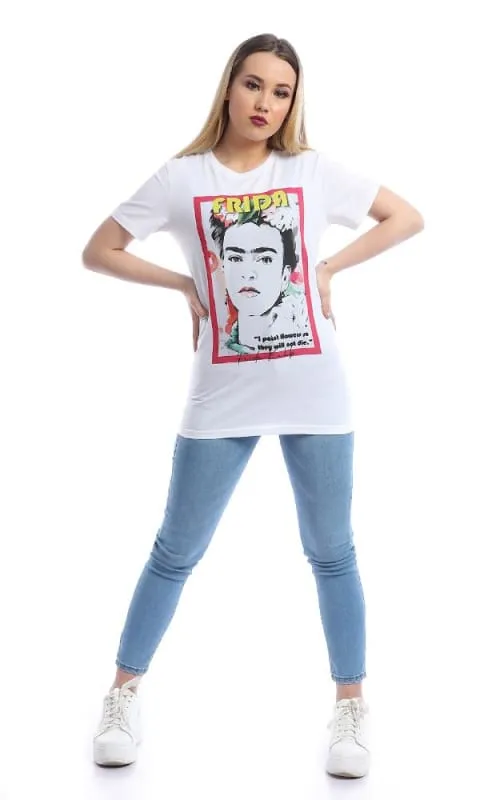 Frida Kahlo - Digital Graphics Basic T-shirt White