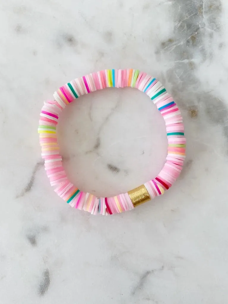 Fruity Pink {COLOR POP} Heishi Beads Bracelet