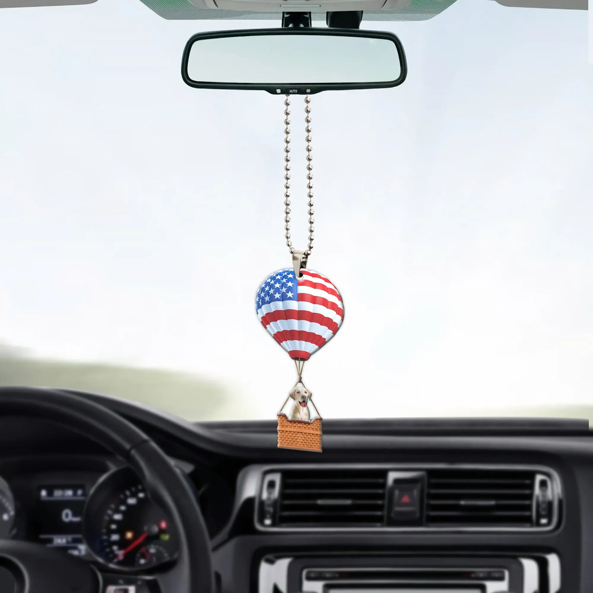 Gearhuman 3D Labrador Retriever In Hot Air Balloon Custom Car Hanging