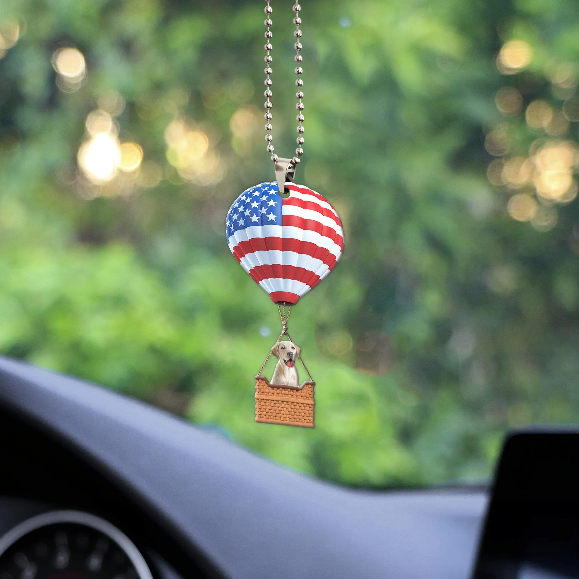 Gearhuman 3D Labrador Retriever In Hot Air Balloon Custom Car Hanging