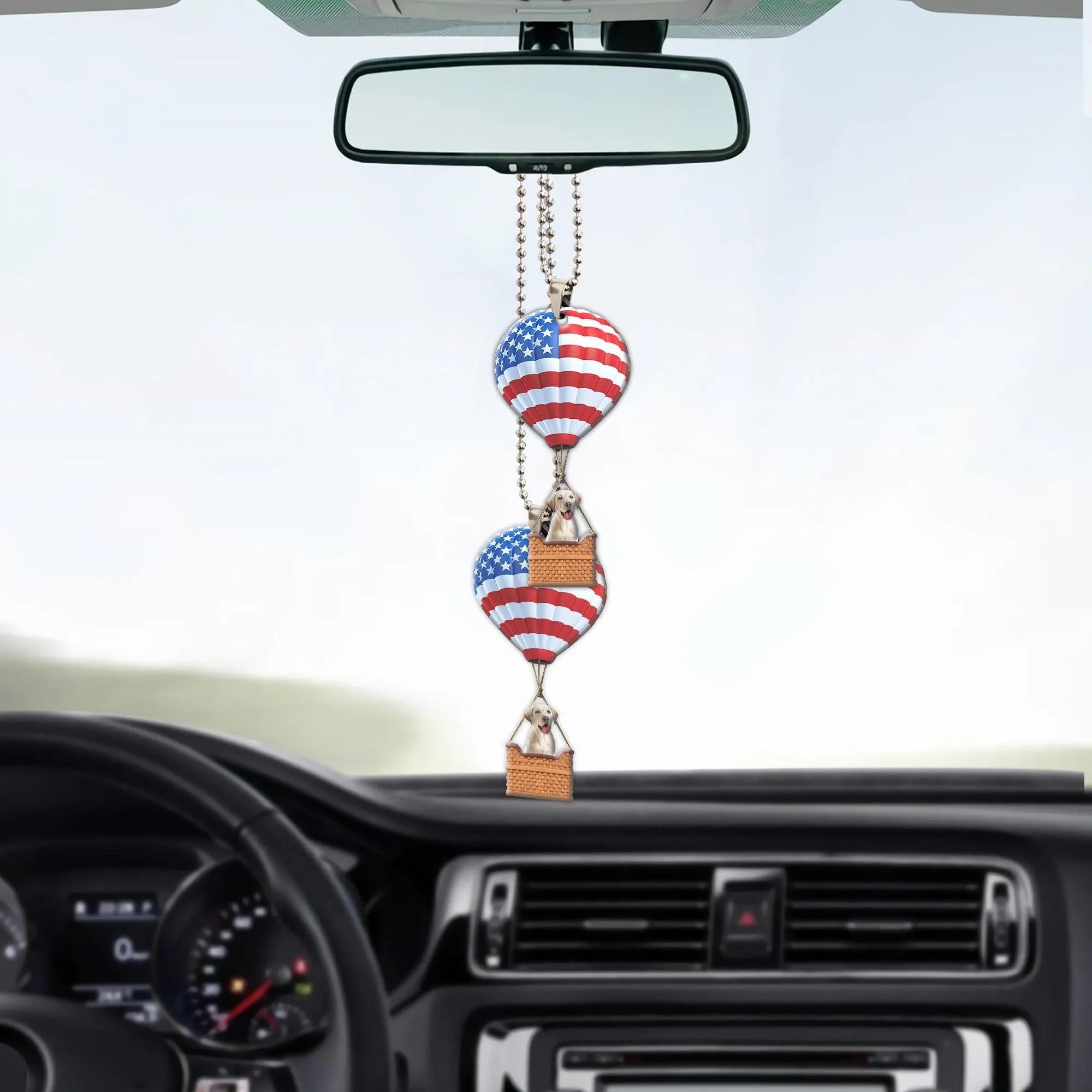 Gearhuman 3D Labrador Retriever In Hot Air Balloon Custom Car Hanging