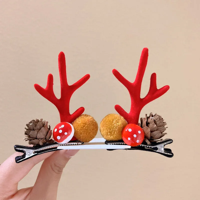 Girls Cute Moose Antlers Christmas Hair Bands Hair Accessories