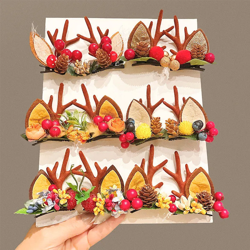 Girls Cute Moose Antlers Christmas Hair Bands Hair Accessories