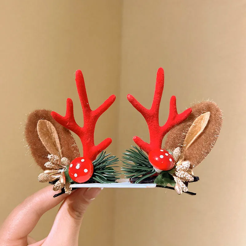 Girls Cute Moose Antlers Christmas Hair Bands Hair Accessories