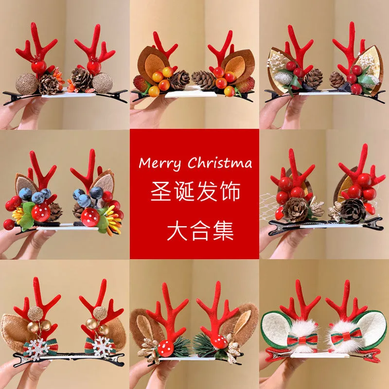 Girls Cute Moose Antlers Christmas Hair Bands Hair Accessories