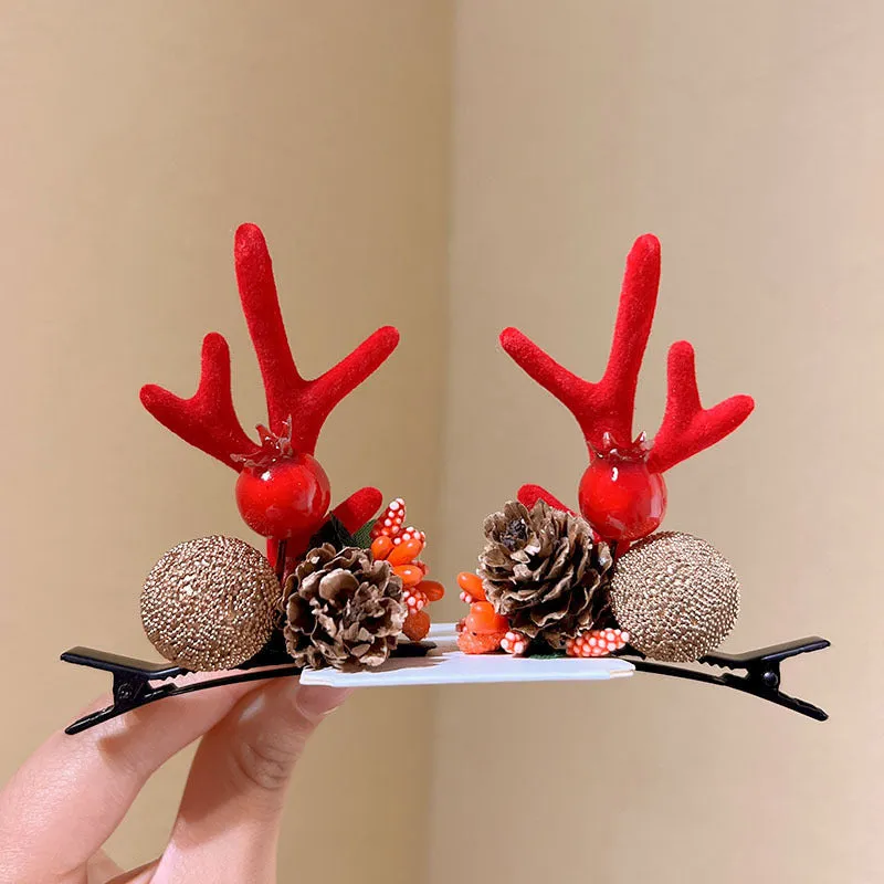 Girls Cute Moose Antlers Christmas Hair Bands Hair Accessories