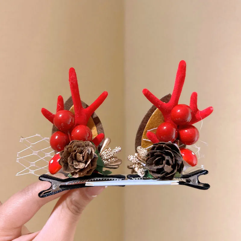 Girls Cute Moose Antlers Christmas Hair Bands Hair Accessories