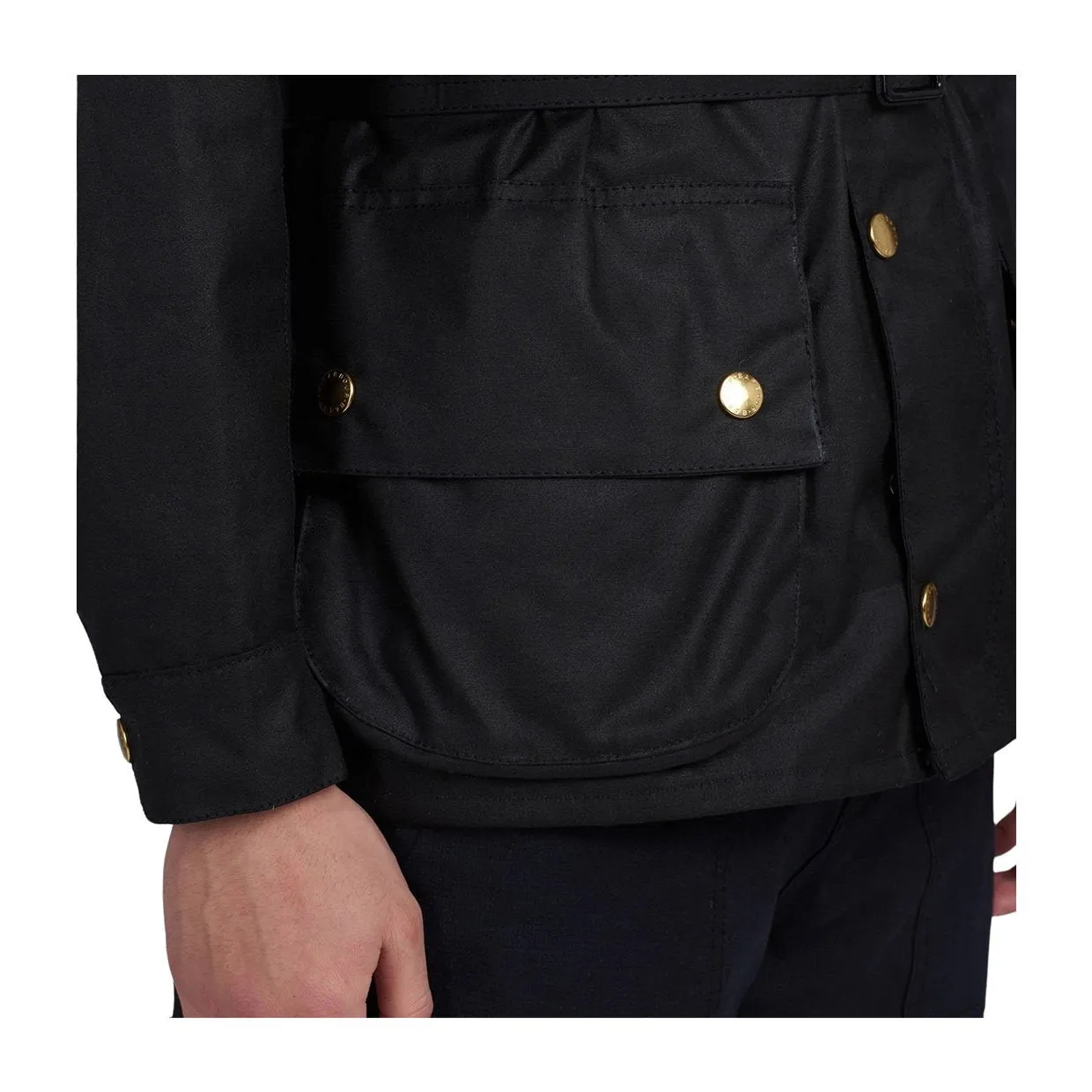 Giubbino Barbour International Original Waxed Nero