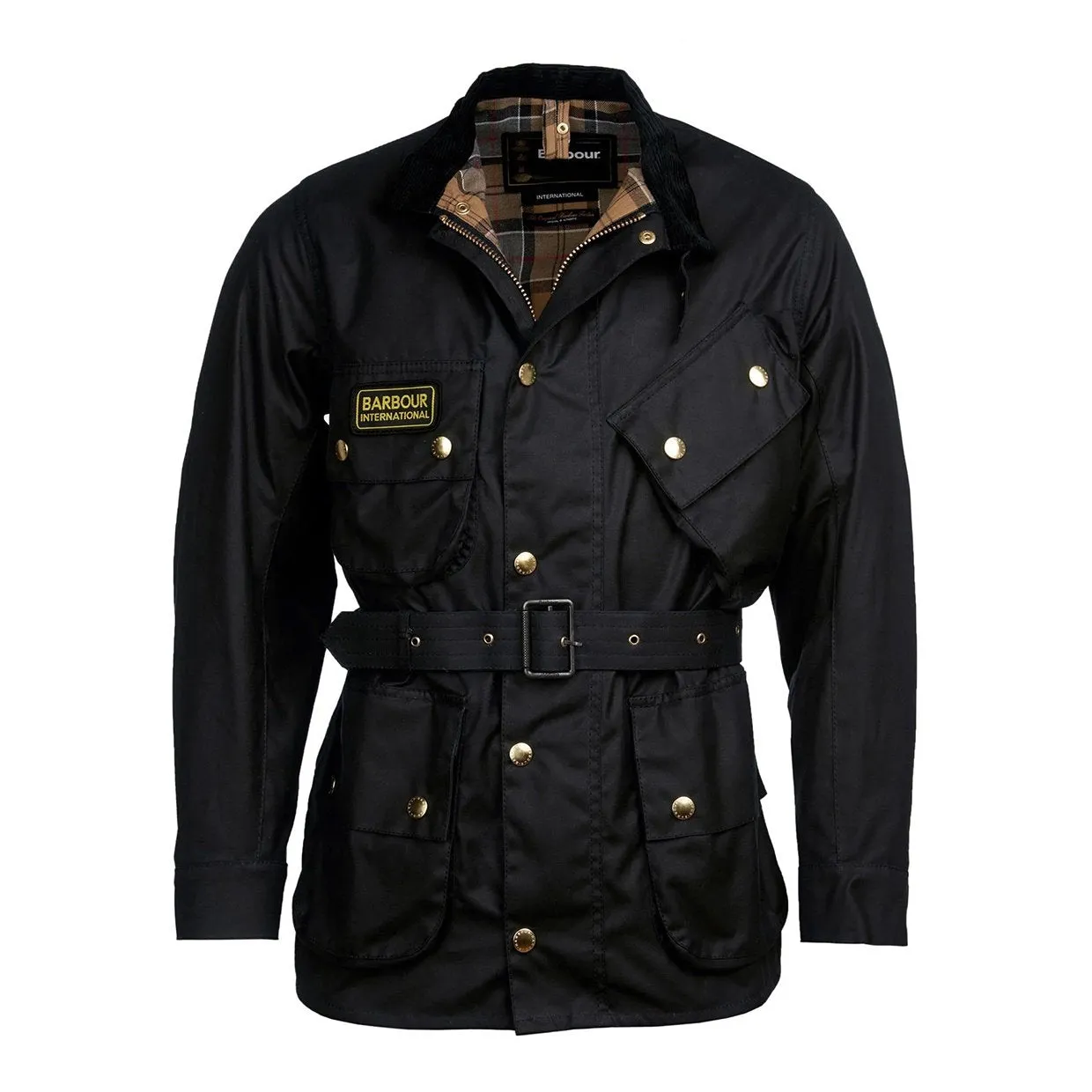 Giubbino Barbour International Original Waxed Nero