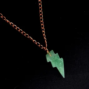 Green Aventurine Bolt Necklace