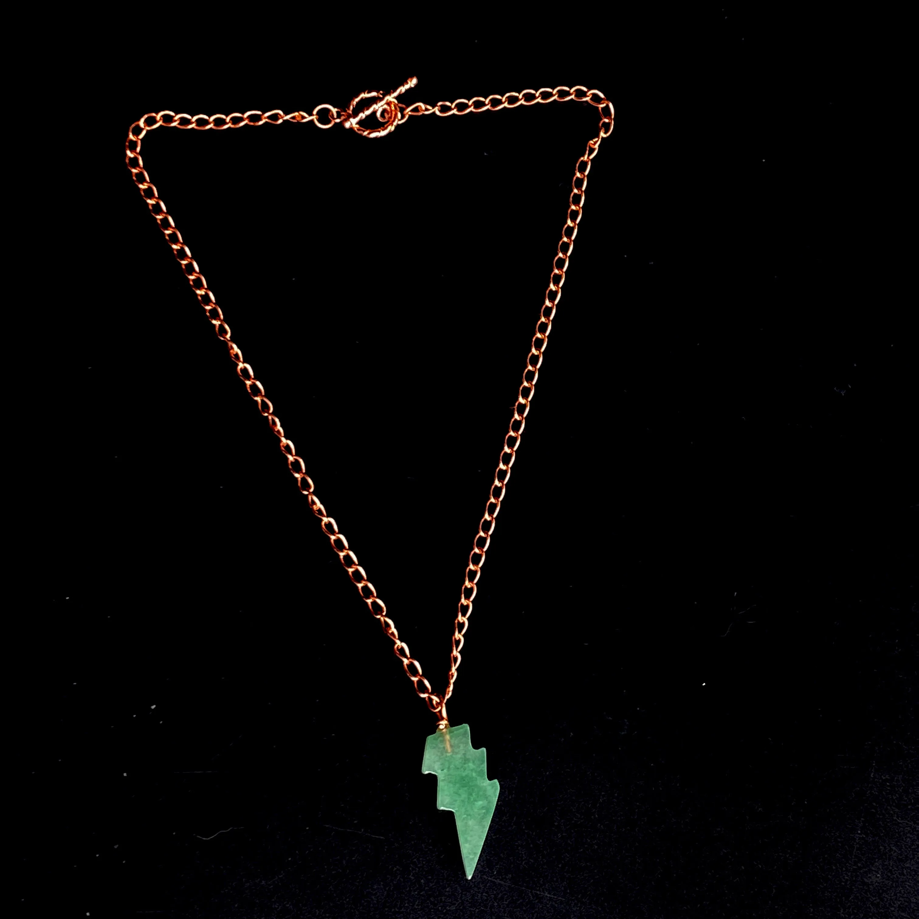 Green Aventurine Bolt Necklace