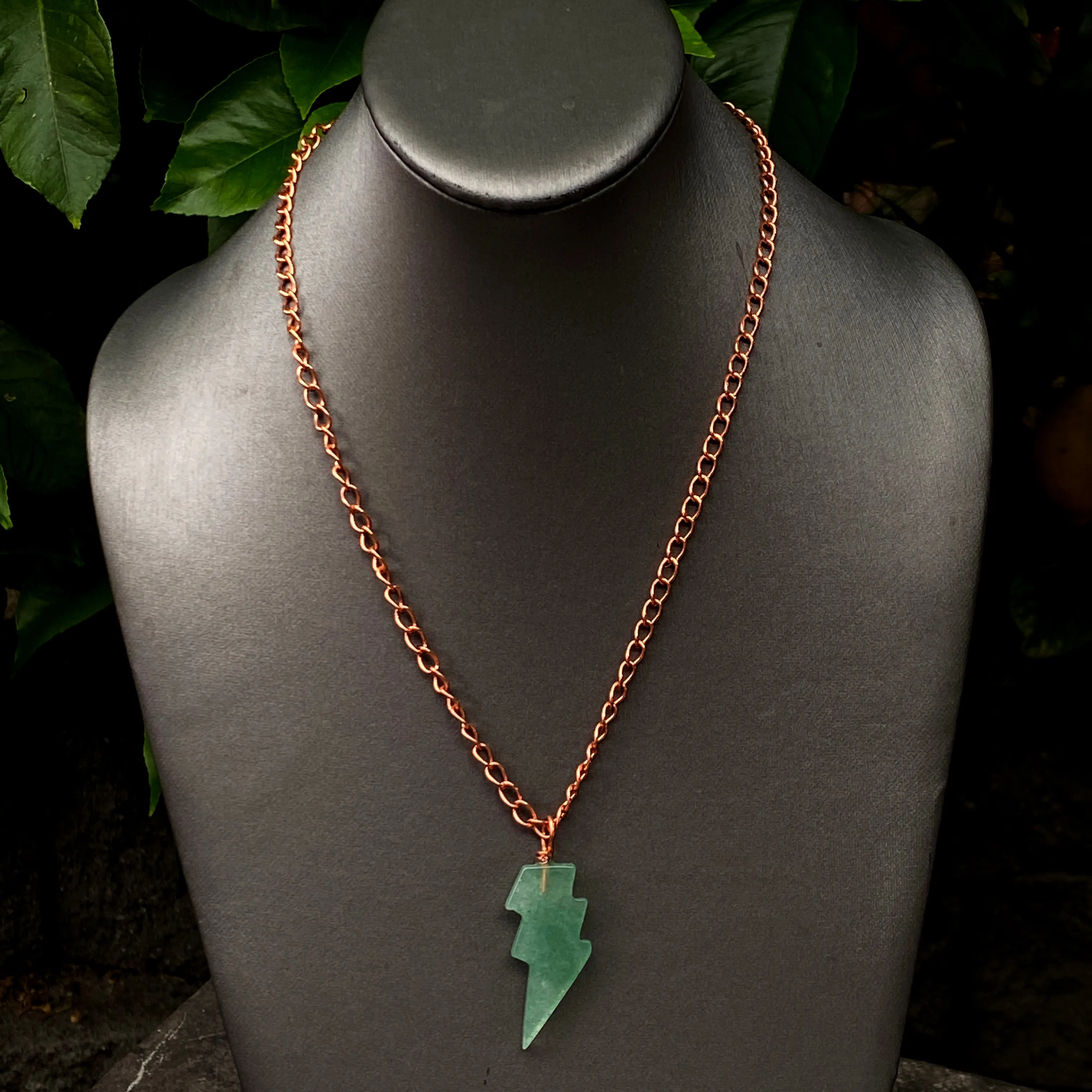 Green Aventurine Bolt Necklace