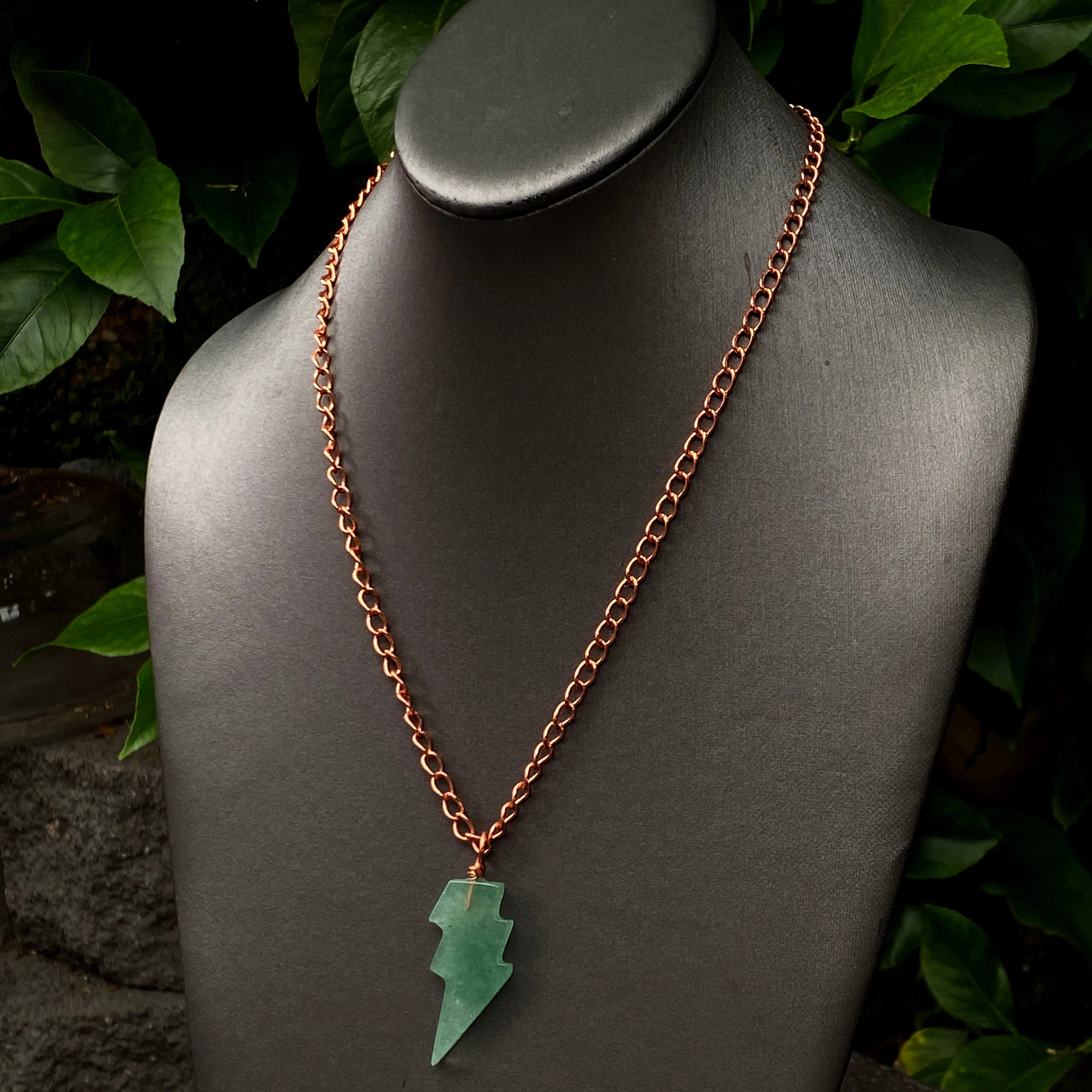 Green Aventurine Bolt Necklace