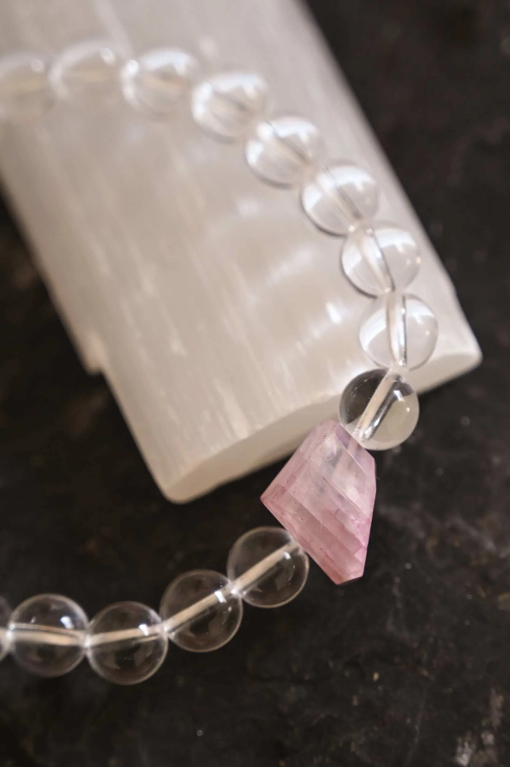 I Follow My Heart Pink Moonstone Bracelet