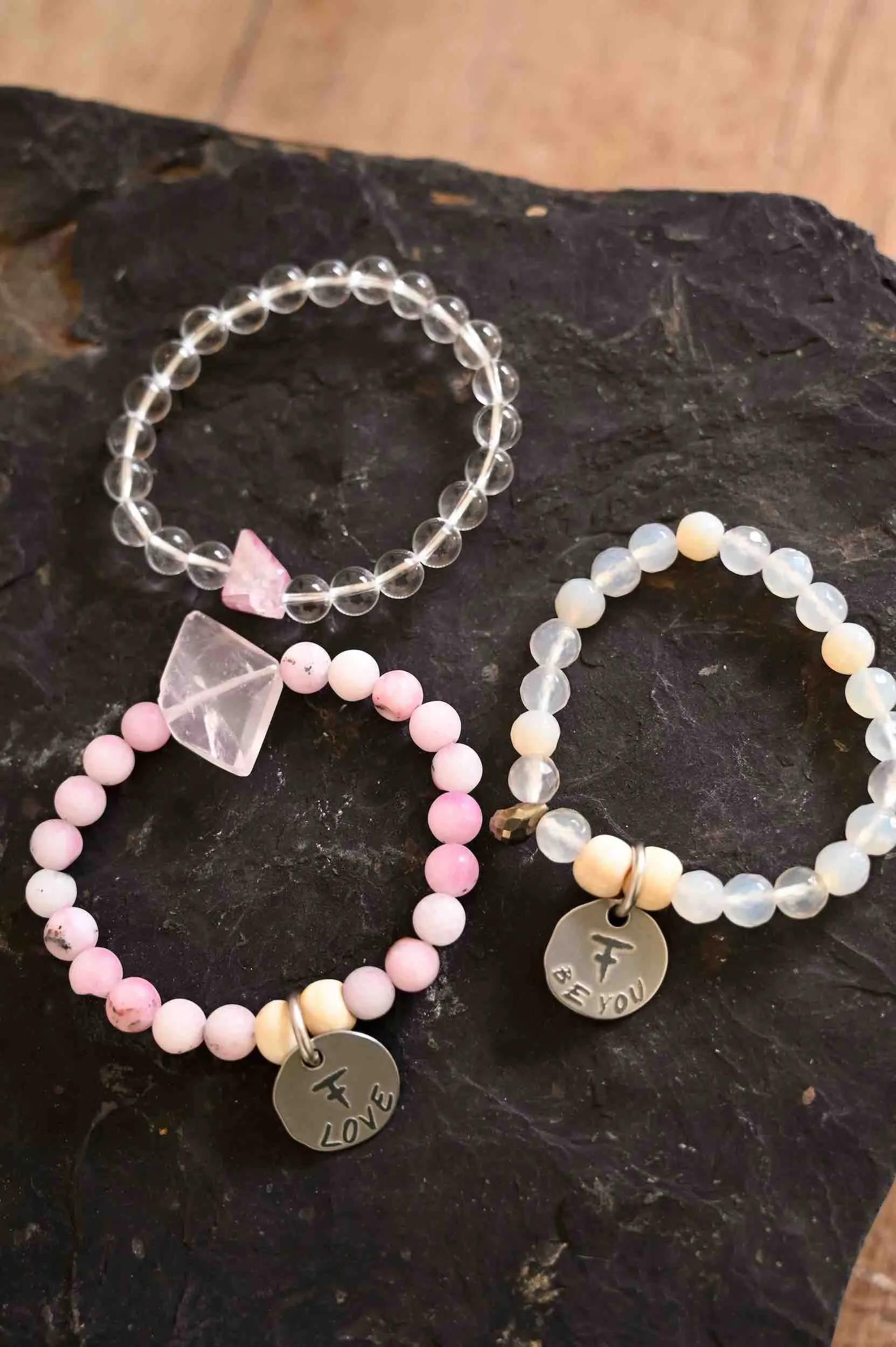 I Follow My Heart Pink Moonstone Bracelet