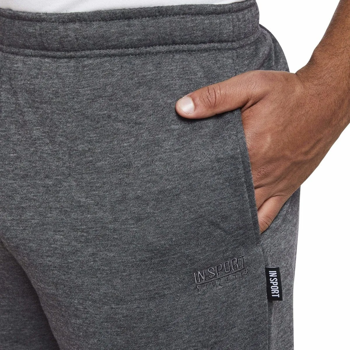 INSPORT MEN'S ASPEN CHARCOAL TRACKPANTS (OPEN LEG)