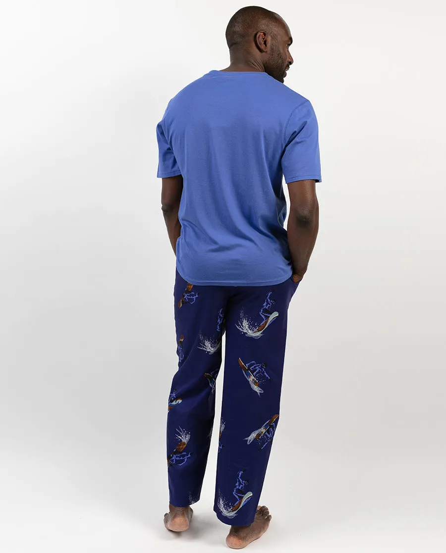 Jamie Snowboarder Print Pyjama Bottoms