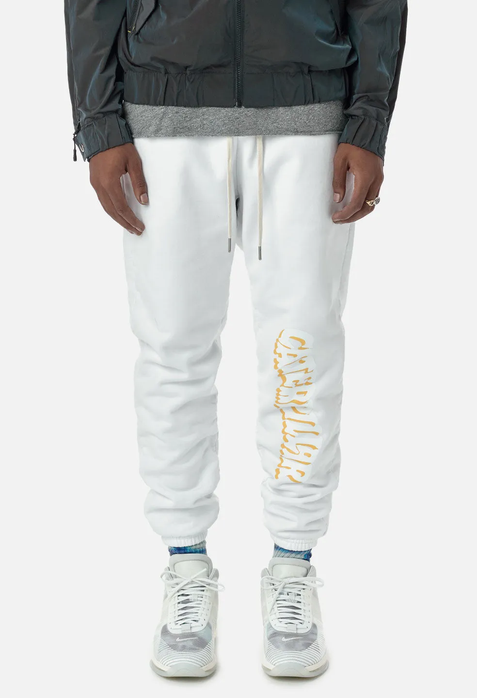 JE X CAT Replica Sweatpants / White