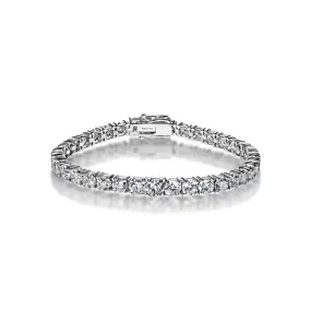 Jovie 13 Carat Round Brilliant Single Row Diamond Tennis Bracelet in 14k White Gold