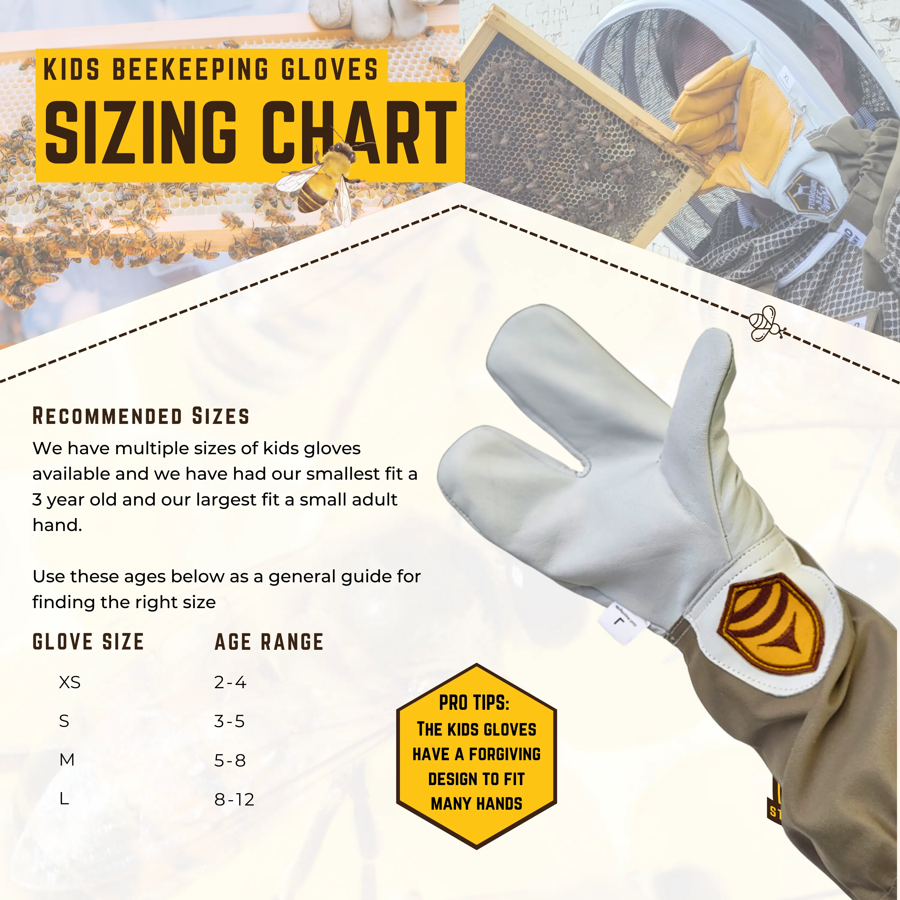 Kids Beekeeping Gloves