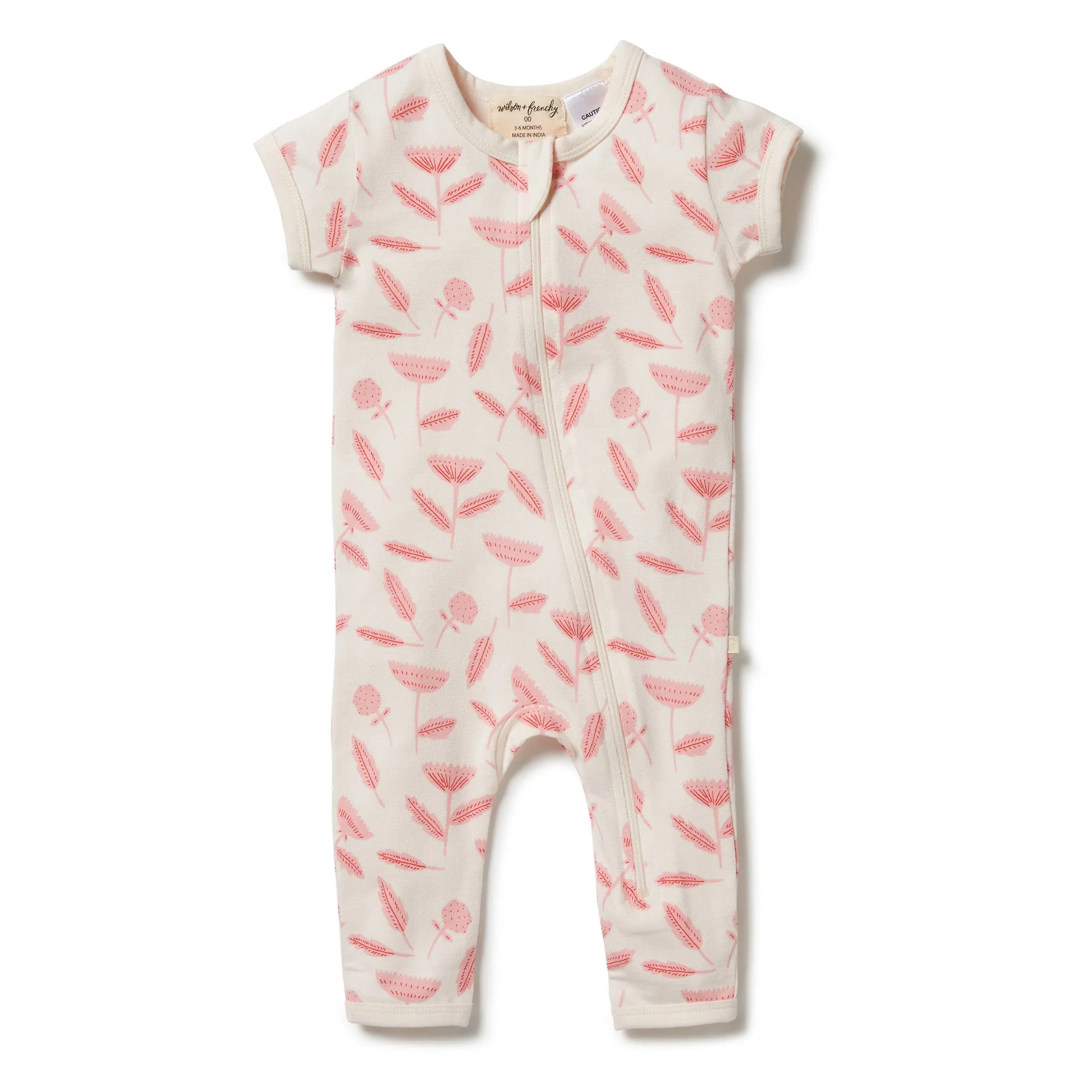 *Last Size* Wilson & Frenchy Organic Zipsuit - Billie Fleur - Newborn