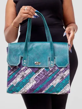 Lelesta Creations Safo Classic Bag - Teal / Purple