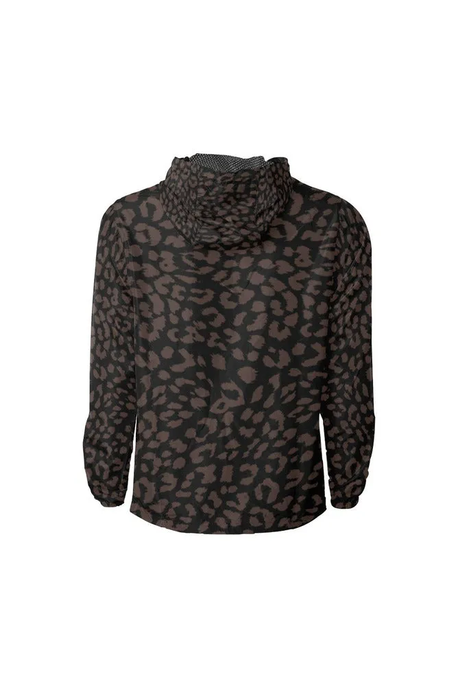 Leopard Brown All Over Print Windbreaker for Men