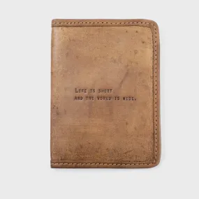 Life Is Short Leather Passport Cover