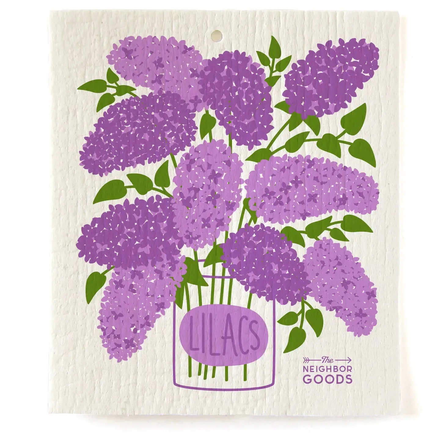 Lilac Purple - Dish Towel   Sponge Cloth Set