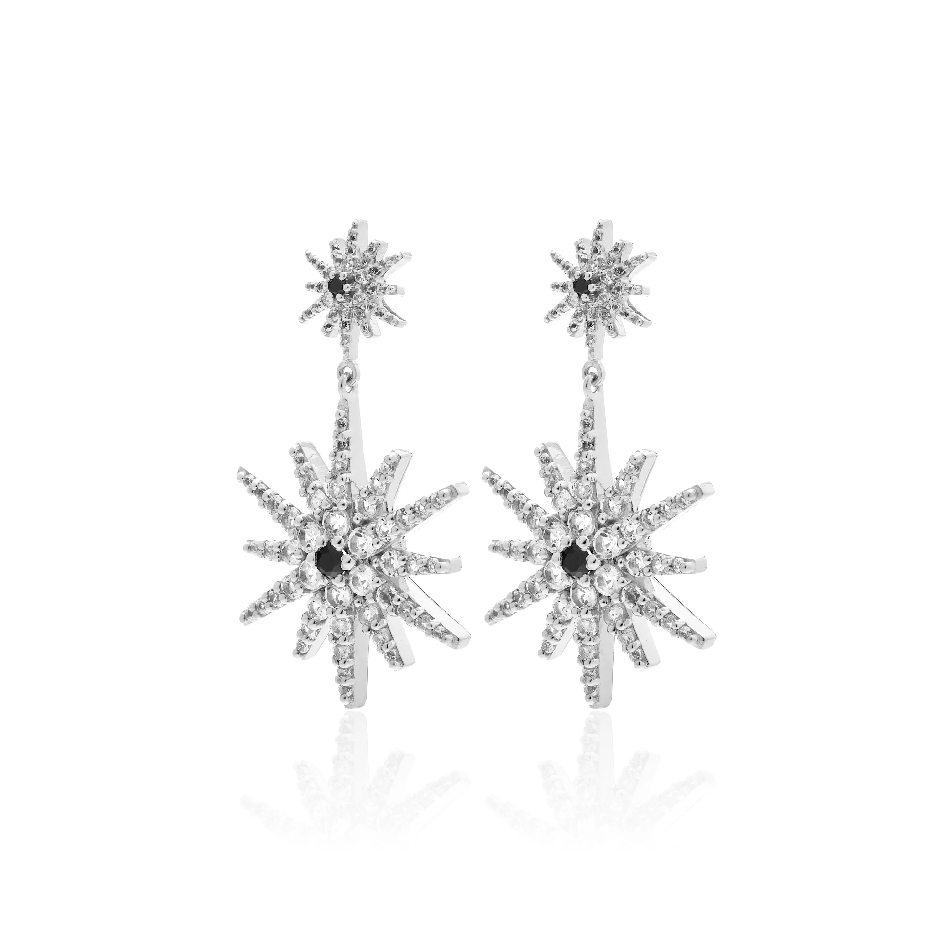 Luminosa / White Topaz   Silver / Drop Earrings