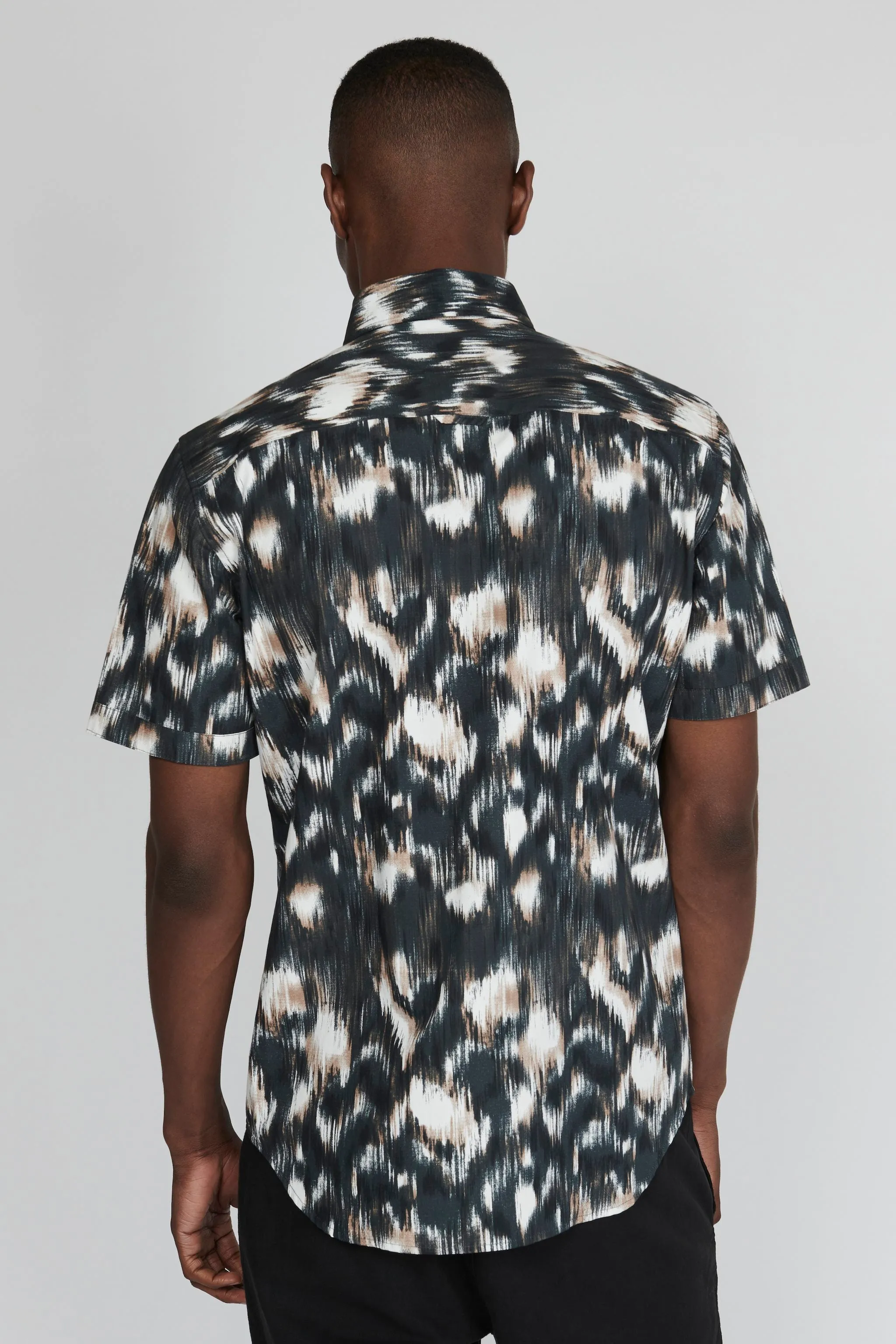 Matinique Motion Blur Print Shirt Black