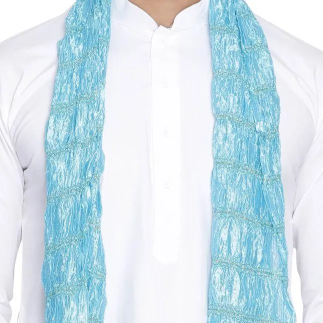 Men's Blue Viscose Dupatta