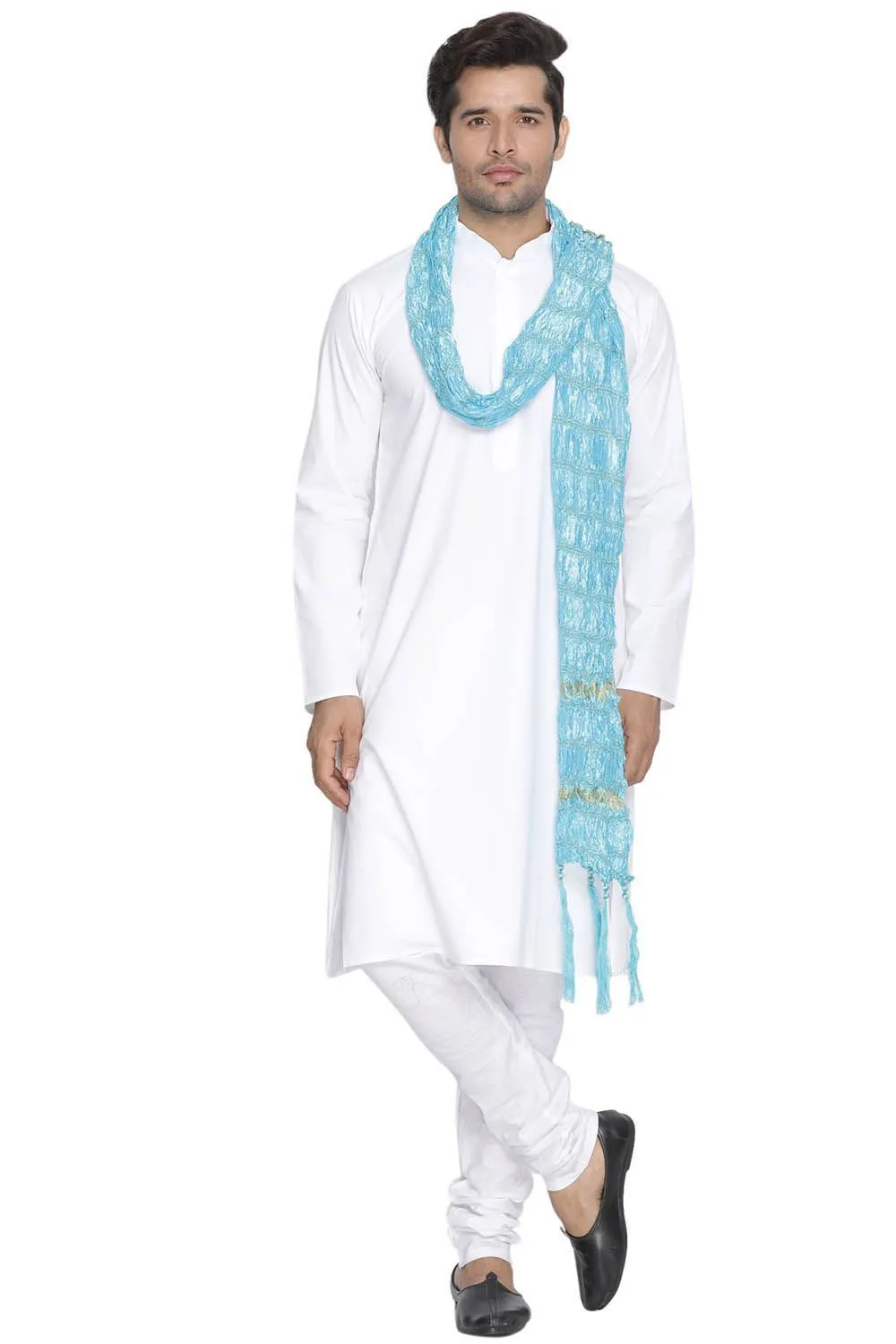 Men's Blue Viscose Dupatta