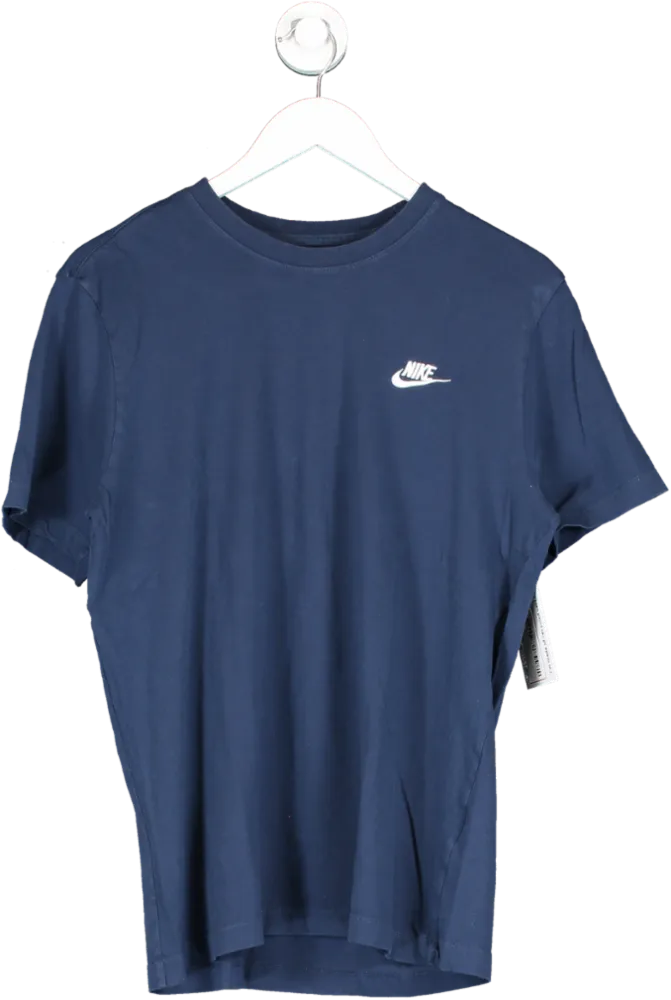 Nike Blue Cotton T Shirt UK M