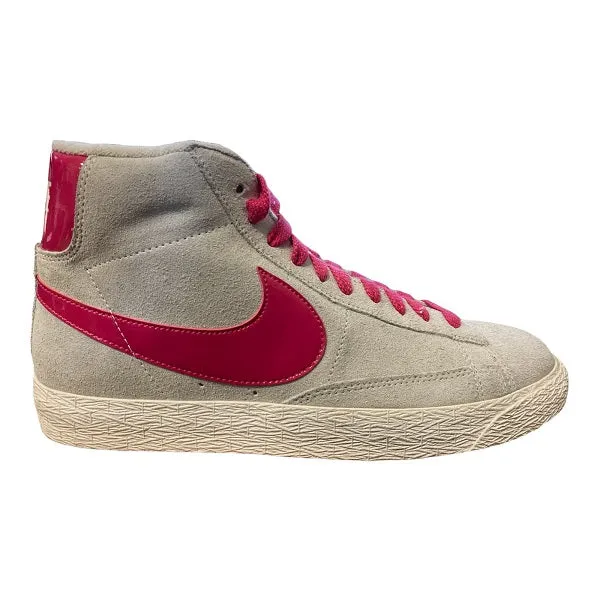 Nike women's sneakers shoe Blazer Mid Suede Vintage 518171 100 grey-pink