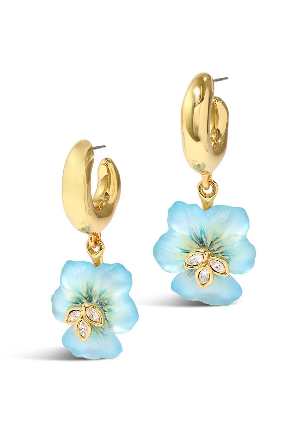 Pansy Petite Lucite Hoop Earrings