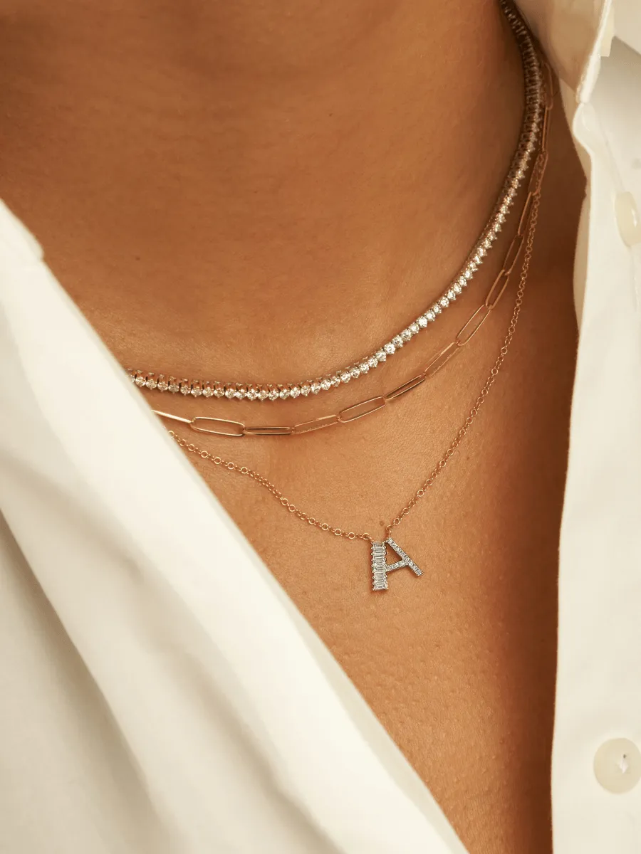 Paperclip 'S' Chain Necklace 14K