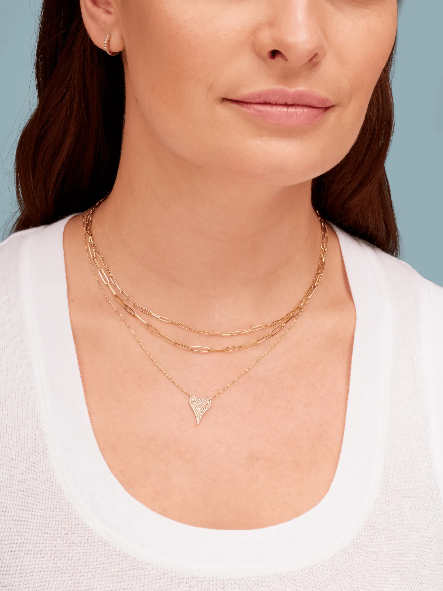 Paperclip 'S' Chain Necklace 14K