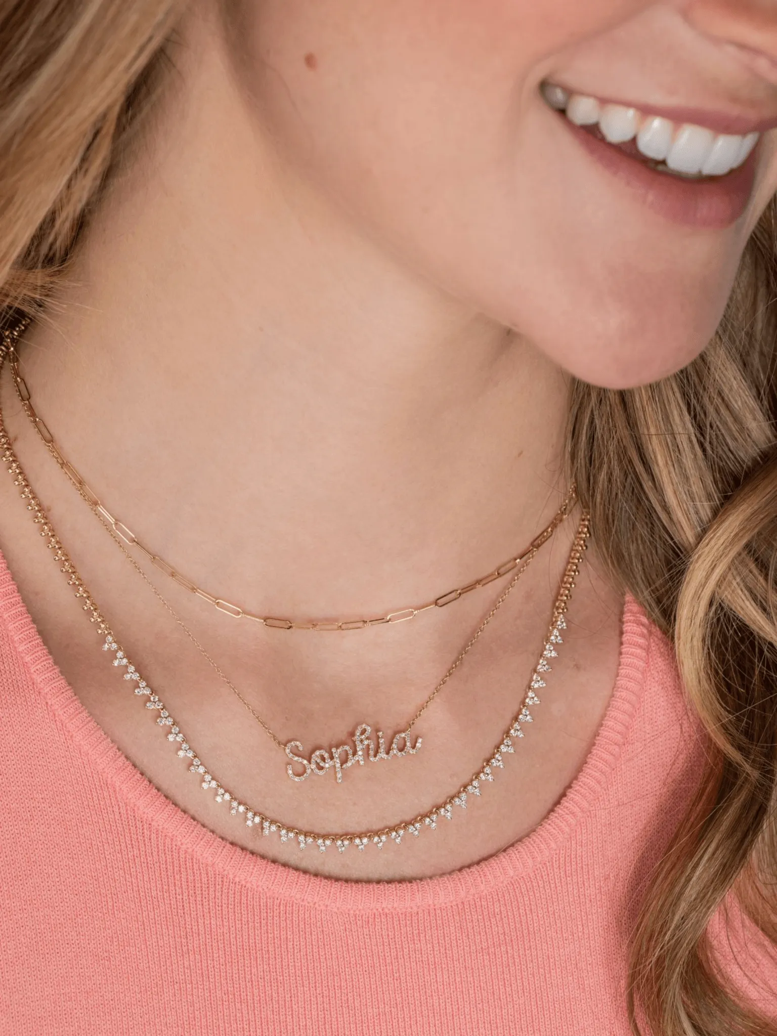 Paperclip 'S' Chain Necklace 14K