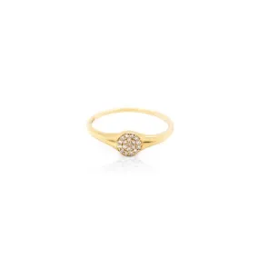 Pave Diamond Signet Ring