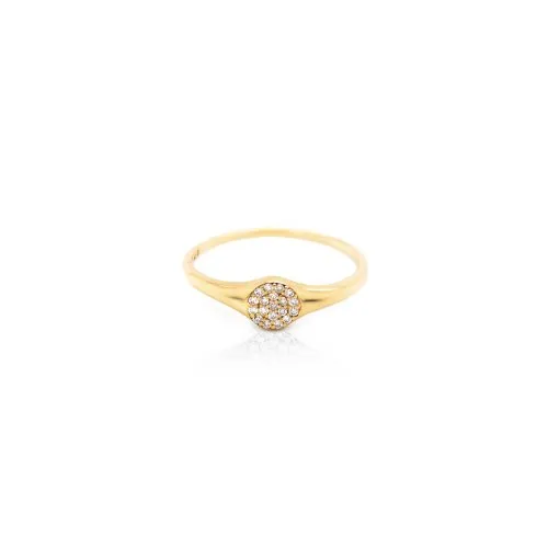 Pave Diamond Signet Ring