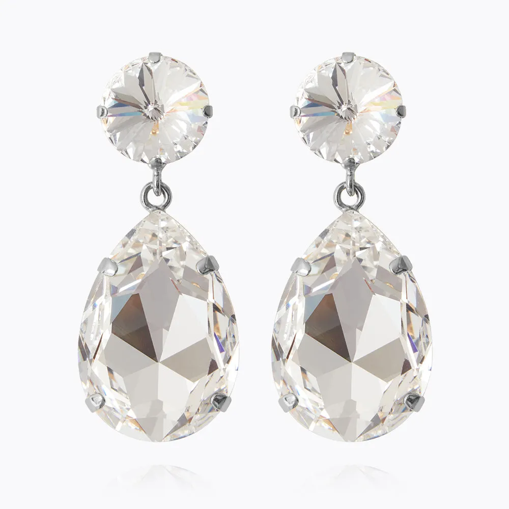 Perfect Drop Earrings / Crystal