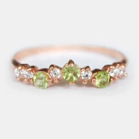 PERIDOT DIAMOND RING TOLA