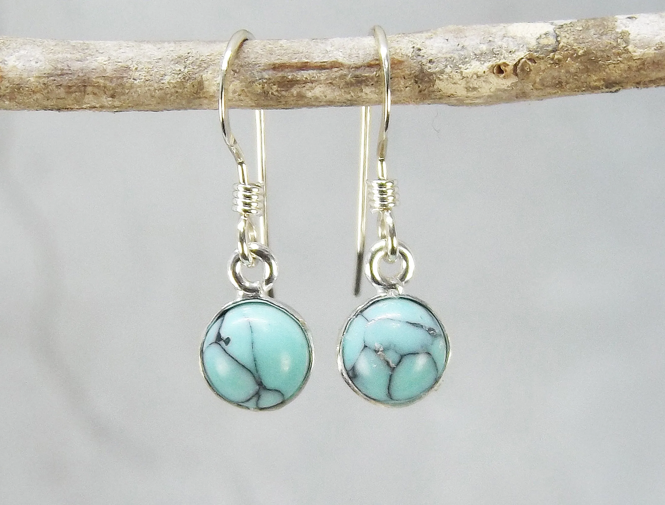 Petite Turquoise Howlite Earrings